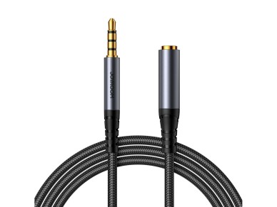 Cable de audio estéreo Joyroom AUX mini jack de 3,5 mm (macho) - mini jack (hembra) 1,2 m negro (SY- Cable de audio estéreo Joyroom AUX mini jack de 3,5 mm (macho) - mini jack (hembra) 1,2 m negro (SY-