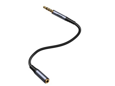 Cable de audio estéreo Joyroom AUX mini jack de 3,5 mm (macho) - mini jack (hembra) 1,2 m negro (SY- Cable de audio estéreo Joyroom AUX mini jack de 3,5 mm (macho) - mini jack (hembra) 1,2 m negro (SY-