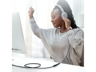 Cable de audio estéreo Joyroom AUX mini jack de 3,5 mm (macho) - mini jack (hembra) 1,2 m negro (SY- Cable de audio estéreo Joyroom AUX mini jack de 3,5 mm (macho) - mini jack (hembra) 1,2 m negro (SY-