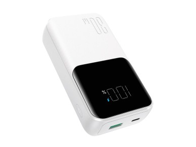 Mini power bank with built-in cables Joyroom JR-PBC06 30W 10000mAh - white Mini power bank with built-in cables Joyroom JR-PBC06 30W 10000mAh - white