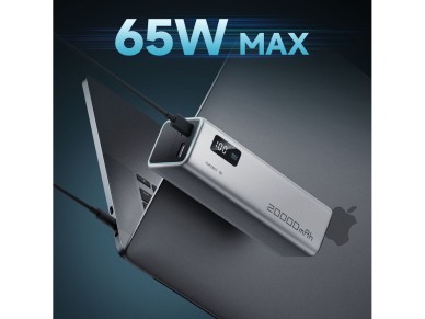 Powerbank Cuktech CUKP200XGLGR 100W 20000mAh 2 x USB-C 1 x USB-A - gray