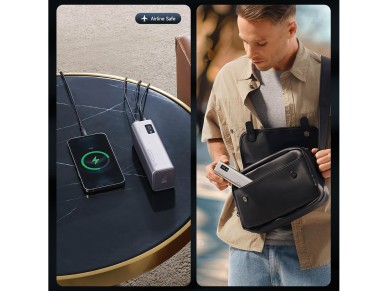 Powerbank Cuktech CUKP200XGLGR 100W 20000mAh 2 x USB-C 1 x USB-A - gray