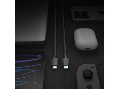 Cable USB-C Cuktech CKCTC615NCBK de 6 A y 240 W (1,5 m), color negro