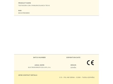 Torradeira com 2 entradas branca 750 w