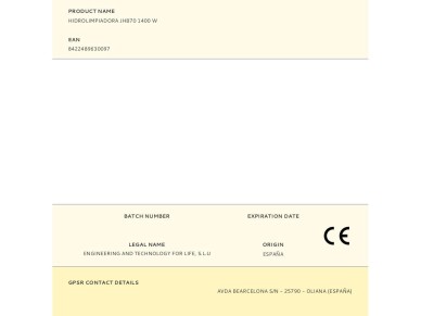 Hidrolimpiadora jhb70 1400 w