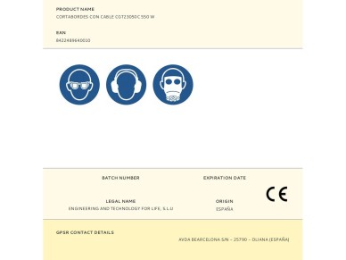 Cortabordes con cable cgt23050c 550 w