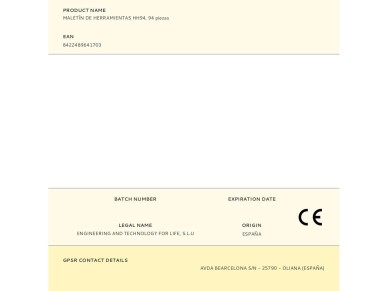 Tool case hh94, 94 pieces