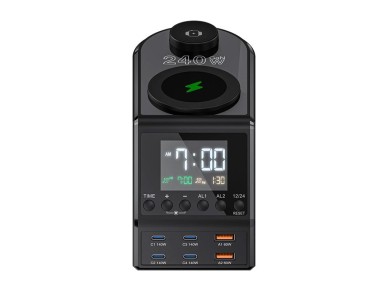 Reloj despertador Blitzwolf BW-FW10 con cargador 2xUSB-A, 4xUSB-C, 240W