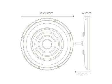 L�mpada de teto led 200 w 6400 k 20.000 lm �33 x 4,5 cm