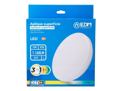 Circular surface led ceiling light 12 w 3cct 1160 lm �26 x 6,2 cm