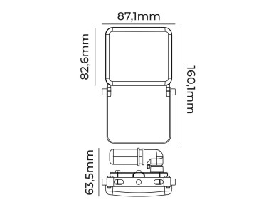 Rojetor led frameless 10w 760lm 6000k edm