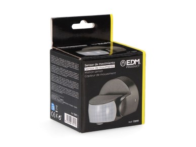 Motion and twilight sensor 15 m ip65 black