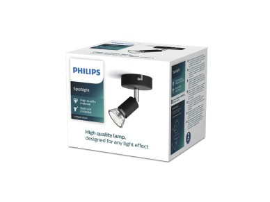 1-element limbali gu10 spotlight (bulb not included) black � 8 x 13 cm