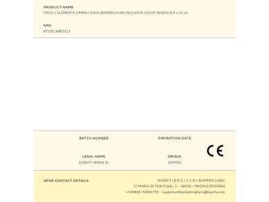 1-element limbali gu10 spotlight (bulb not included) black � 8 x 13 cm