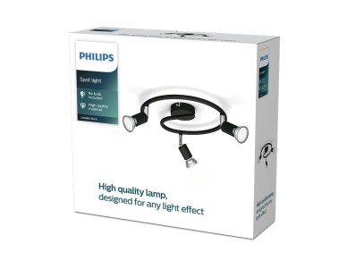 Limbali gu10 3-element spotlight (bulb not included) black � 29.3 x 13 cm