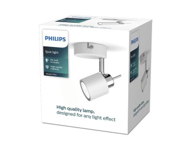 Meranti gu10 1-element spotlight (bulb not included) white 8 x 15.5 x 8 cm