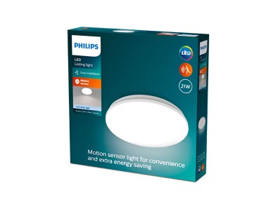 Round ceiling light with sensor, acuna, 21 w, 4000 k, 2900 lm, natural light, � 34.5 cm