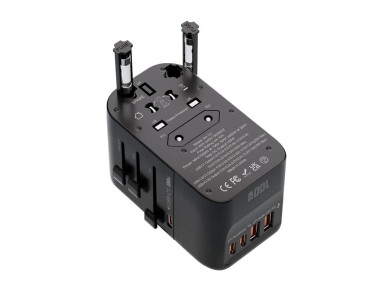 Adaptador de viagem Blitzwolf BW-TA2 5 em 1: 2x USB PD + 2x C QC + C GaN 100W