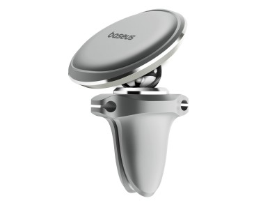 Soporte magnético para coche Baseus con clip para cable plateado, nuevo, para ventilación 