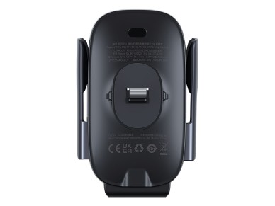 Suporte de carro Baseus Milky Way Pro com função de carregamento sem fio 15W preto Suporte de carro Baseus Milky Way Pro com função de carregamento sem fio 15W preto
