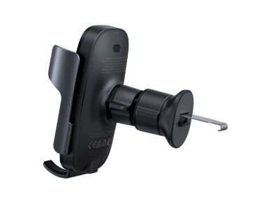 Suporte de carro Baseus Milky Way Pro com função de carregamento sem fio 15W preto Suporte de carro Baseus Milky Way Pro com função de carregamento sem fio 15W preto