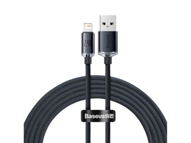 Baseus cable Crystal Shine USB - Lightning 2,0 m 2,4A black Baseus cable Crystal Shine USB - Lightning 2,0 m 2,4A black
