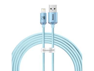 Cable Baseus Crystal Shine USB-Lightning 2,0 m 2,4A azul cielo Cable Baseus Crystal Shine USB-Lightning 2,0 m 2,4A azul cielo