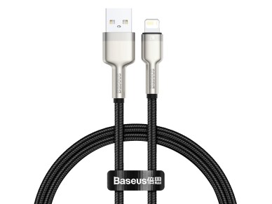 Cable Baseus Cafule Metal USB-Lightning 0,25 m 2,4A negro