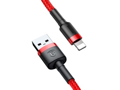 Cable Baseus Cafule USB-Lightning 1,0 m 2,4 A rojo