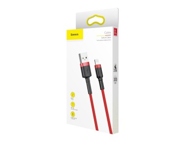 Cable Baseus Cafule USB-Lightning 1,0 m 2,4 A rojo
