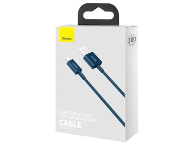 Cable Baseus Superior USB-Lightning 1,0 m 2,4A azul