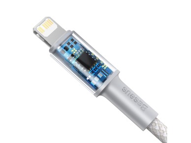 Cable Baseus de alta densidad PD USB-C - Lightning 2,0 m blanco 20 W