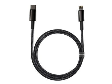 Cable Baseus Tungsten PD USB-C - Lightning 1,0 m negro 20 W