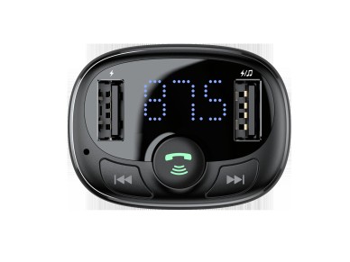 Transmisor FM Baseus en forma de T S-09A Bluetooth MP3 negro