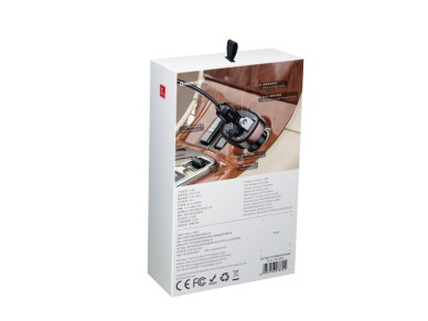 Transmisor FM Baseus en forma de T S-09 Bluetooth MP3 cargador de coche negro