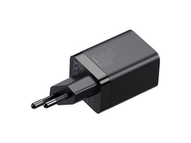 Cargador de pared Baseus Super Si PD 30W 1x USB-C 1x USB negro