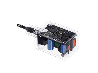 Cargador de pared Baseus Super Si PD 30W 1x USB-C 1x USB negro
