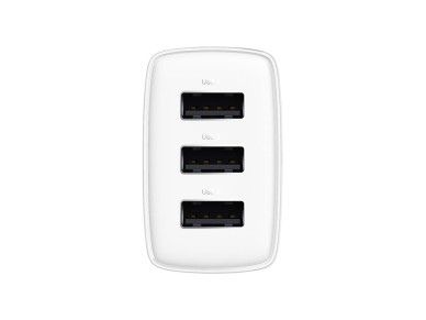 Cargador de pared Baseus Compact 3 x USB blanco 17w