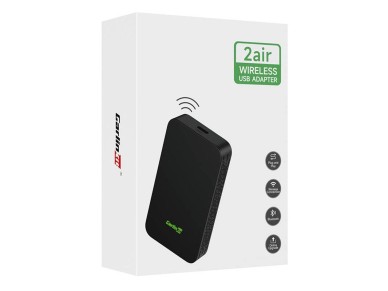 Adaptador sem fio Carlinkit 2AIR para Apple CarPlay/Android Auto (preto)