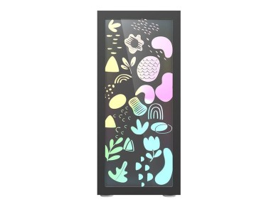 Caja de ordenador Darkflash DK210 Graffiti (negra)