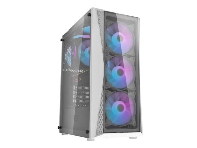 Gabinete Darkflash DK352 Plus (preto e branco) + 4 ventoinhas ARGB Gabinete Darkflash DK352 Plus (preto e branco) + 4 ventoinhas ARGB