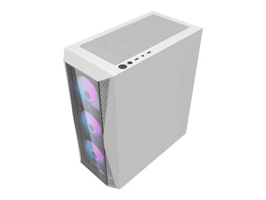 Caja de ordenador Darkflash DK352 Plus (blanca y negra) + 4 ventiladores ARGB