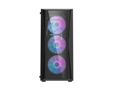 Gabinete Darkflash DK352 Plus (preto) + 4 ventoinhas RGB Gabinete Darkflash DK352 Plus (preto) + 4 ventoinhas RGB