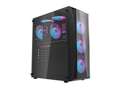 Caja de ordenador Darkflash DK352 Plus (negra) + 4 ventiladores RGB