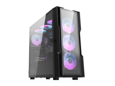 Darkflash DK431 Glass computer case (black) + 4 RGB fans Darkflash DK431 Glass computer case (black) + 4 RGB fans
