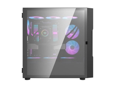 Caja de ordenador Darkflash DK431 de cristal (negra) + 4 ventiladores RGB