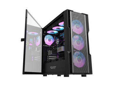 Caja de ordenador Darkflash DK431 Mesh (negra) + 4 ventiladores ARGB
