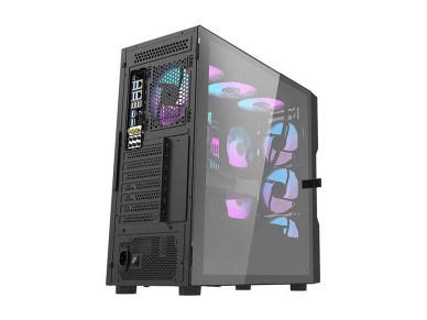 Caja de ordenador Darkflash DK431 Mesh (negra) + 4 ventiladores ARGB