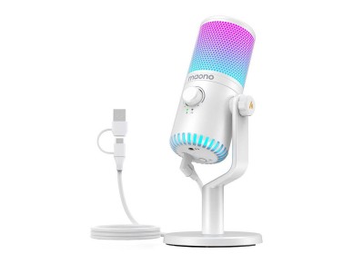 Microfone para jogos Maono DM30RGB (branco)