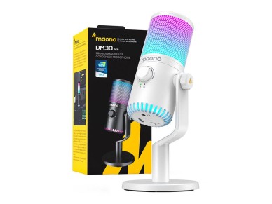 Microfone para jogos Maono DM30RGB (branco)